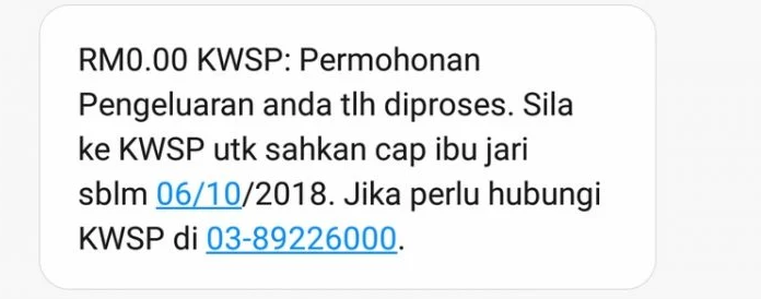 Pengeluaran KWSP Dibenarkan