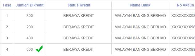 Semakan Status & Jadual Bayaran